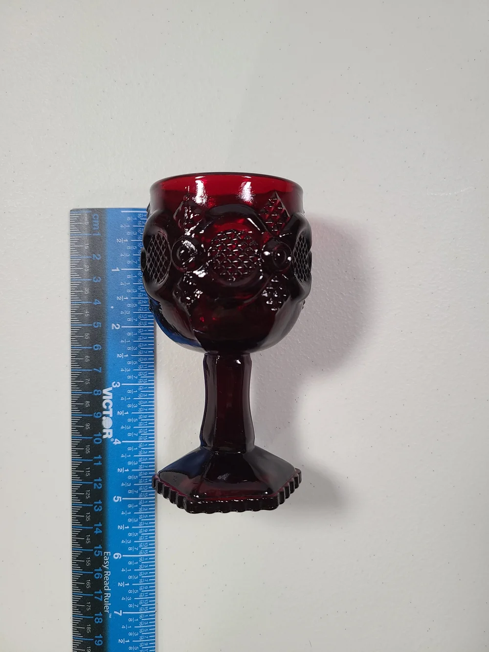 Vintage Avon Cape Cod 1896 Ruby Red Wine Goblets